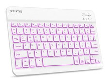 7 Color Backlit Rechargeable Wireless Bluetooth Keyboard for iPad Samsung Tablet