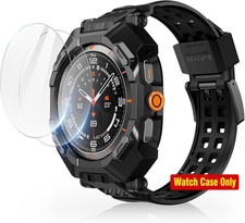 Rugged 2 Pack Screen Protector Case with Adjustable Band for Samsung Galaxy Watc