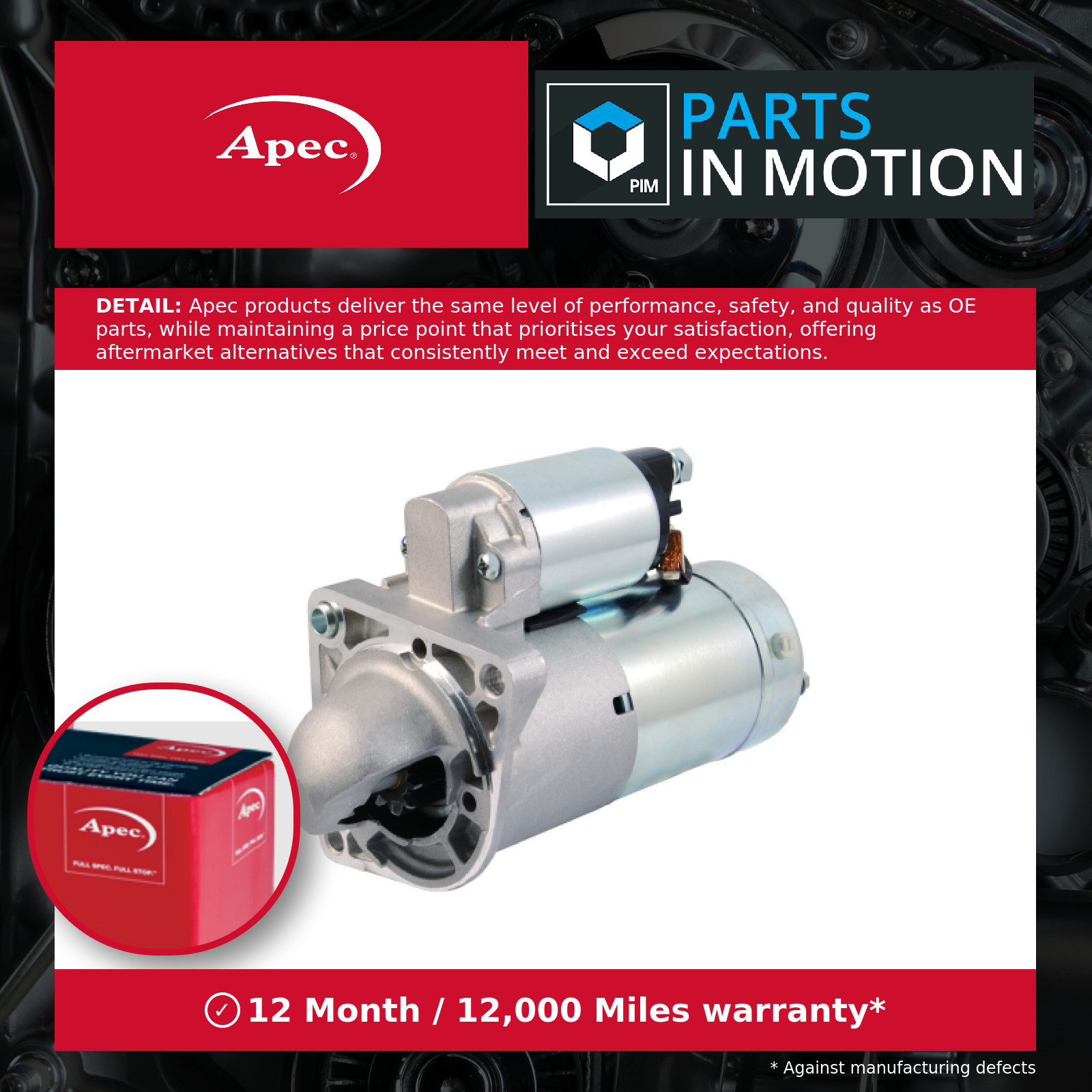Starter Motor fits OPEL ZAFIRA C 2.0D 2011 on Automatic Transmission 1202282 New