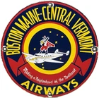 VINTAGE BOSTON MAINE AIRWAYS PORCELAIN SIGN GAS STATION SALES SERVICE AVIATION