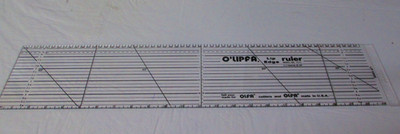 O'Lipfa Model 11111 5'' by 24'' Lip Edge Ruler for Olfa Rotary Cutters & Mats