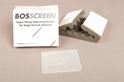 BOSSCREEN Super Sharp Focussing Screen   Großformat Mattscheibe   Rarität OVP