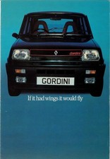 Catalogue brochure prospekt Renault 5 Gordini = Alpine 1979 UK - Roy.-Uni