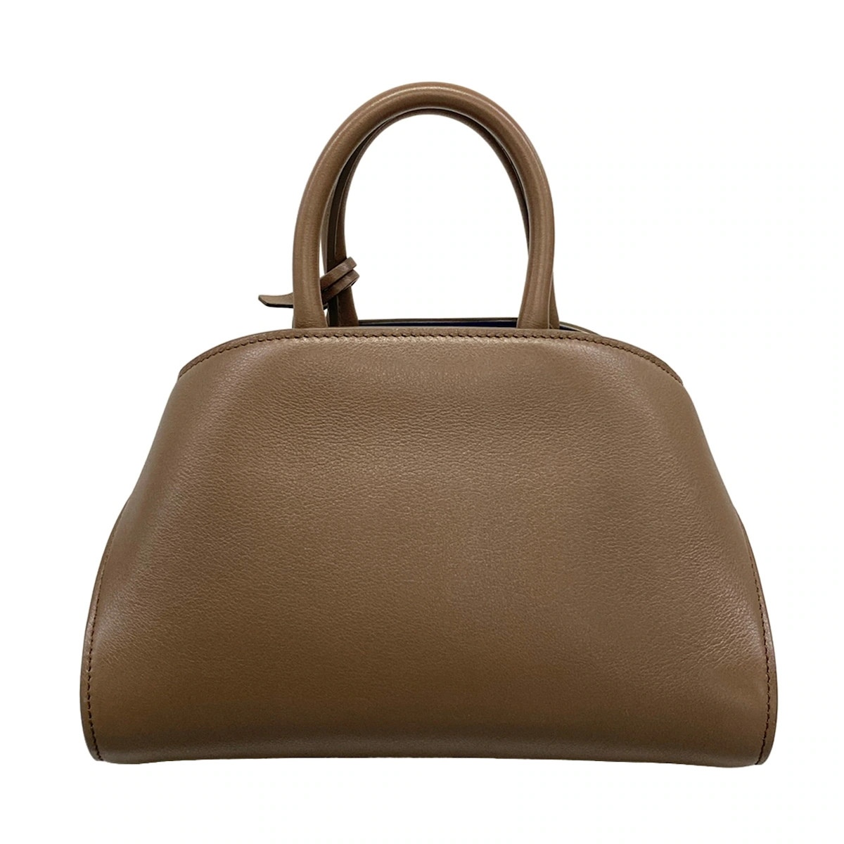Salvatore Ferragamo Hug Bicolor Handbag XS Dark Brown Leather Tote Bag image 3
