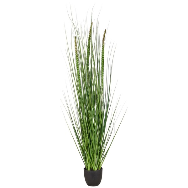 Kunstpflanze Grasbusch Miscanthus, Farbe GrüN, Inkl. Kunststoff-Topf, HöHe Ca. 1-image