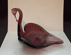 Glass Swan Dish | eBay