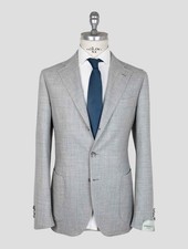 NEW LUIGI BORRELLI GRAY VIRGIN WOOL SUIT US 42 - EU 52 BOR8