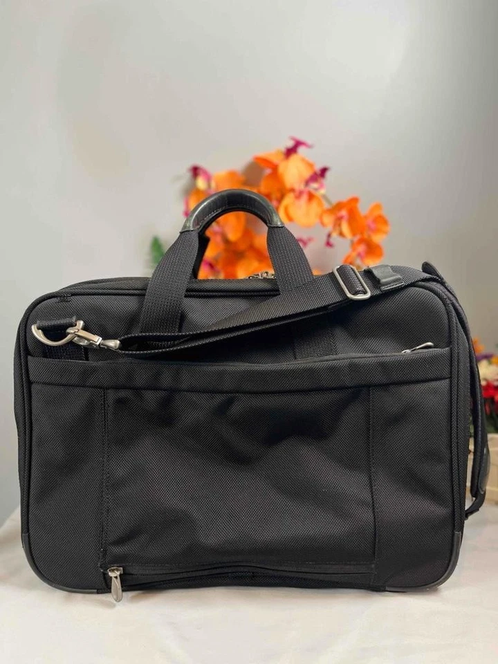 BRIGGS AND RILEY Negro Duradero Nylon Artículos de Viaje Negocios Maletín Bolso Foto 2 de 4