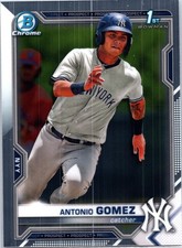 2021 Bowman #BCP-82 Antonio Gomez Chrome Prospects New York Yankees