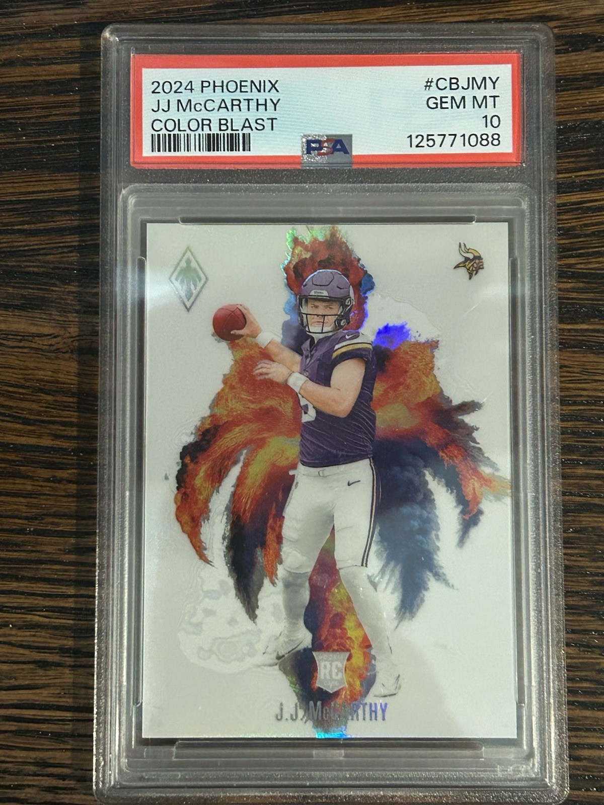 2024 PANINI PHOENIX COLOR BLAST CBJMY JJ McCARTHY PSA GEM 10