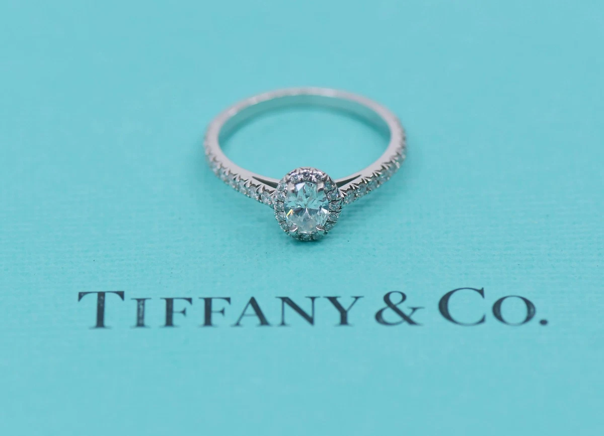 Tiffany & Co. Platinum Engagement Ring Oval Diamond Engagement