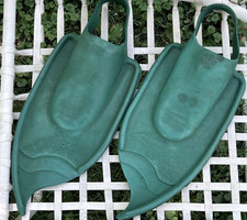 Rare Pair Antique Scuba Gear Fins Webbys Hal Messinger Tampa Los Angeles 1949