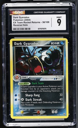 Dark Gyarados graded CGC 9 for sale on eBay