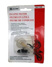 NAPA Solutions 740-1158 In-Line Motorcycle Fuel Filter Fits 1/4" I.D. Fuel Lines