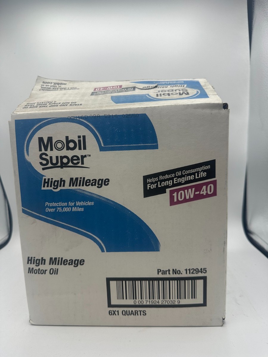 Mobil 1 112945 Super High Mileage 10W40 6 Quarts | eBay