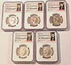 LOT OF 5 2025 KENNEDY HALF DOLLAR COINS ALL CERTIFIED NGC BRILLIANT UNCIRCULATED