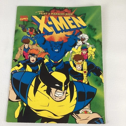 Marvel Comics X-Men My Favorite Paint & Markers Book Vintage Landoll's 1996