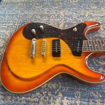 Eastwood Left Handed Electric Guitar Orange Unique Shape w Vintage