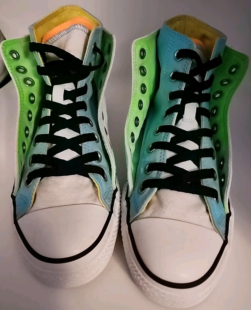 SAOLA Scarpe unisex Converse Chuck Taylor All Star taglia uomo 8 US donna 10 neon