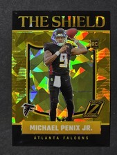 Michael Penix Jr. Gold Ice Prizm The Shield SSP - 2024 Panini Zenith Rookie RC