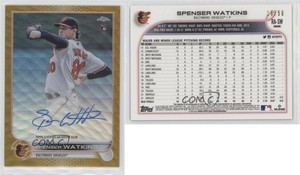 2022 Topps Chrome Rookie Gold Wave Refractor /50 Spenser Watkins #RA-SW Auto RC