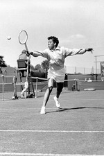 Althea Gibson in action 1950s Historic Old Sports Photo