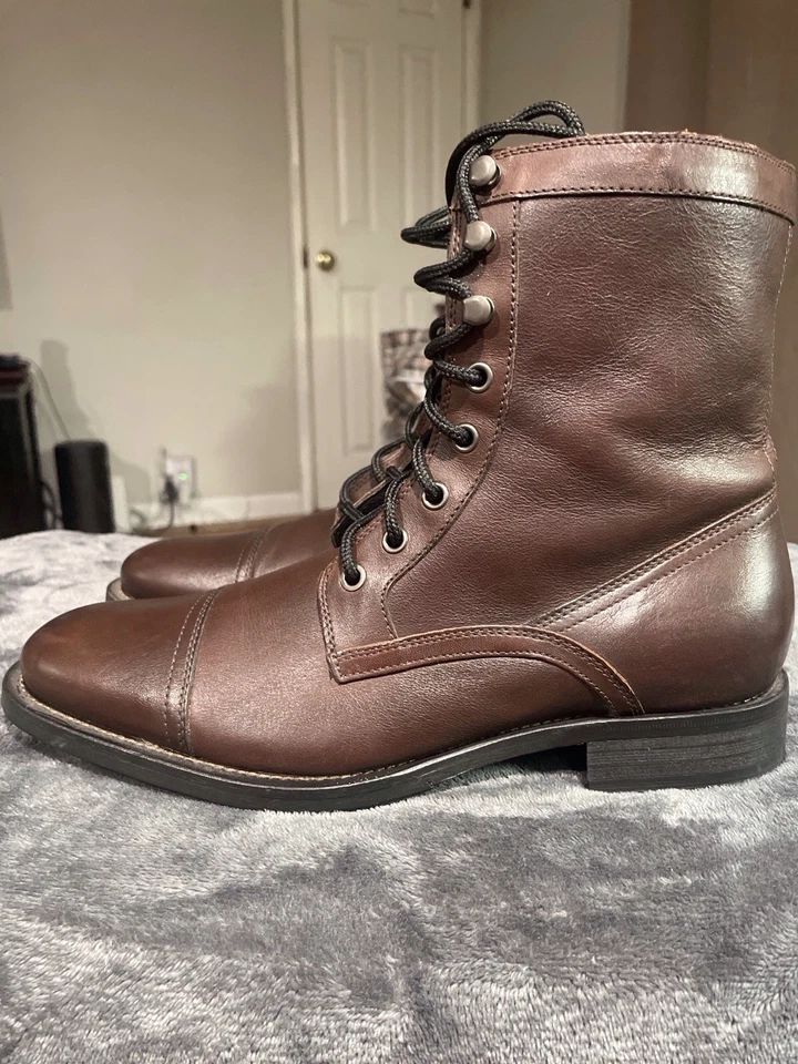 Kenneth Cole, кожаные коричневые ботинки, нежное использование, размер говорит 8,5, но подходит как 9D - Изображение 4 из 4