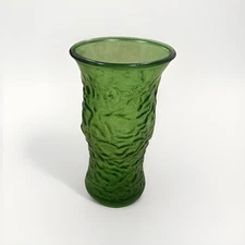 E O Brody Co Green Ripple Tall Glass Vase