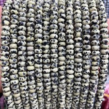 5x8mm Natural Dalmatian Jasper Rondelle Disc Spacer Beads for Jewelry Making DIY