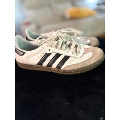 Adidas Samba OG White Black Gum Sole Leather Sneakers B75806 Mens 6.5 Womens 7.5
