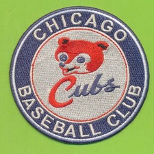 3-1/4" Circular Embroidered Retro Patch - Chicago Cubs  1949-61  Free Shipping