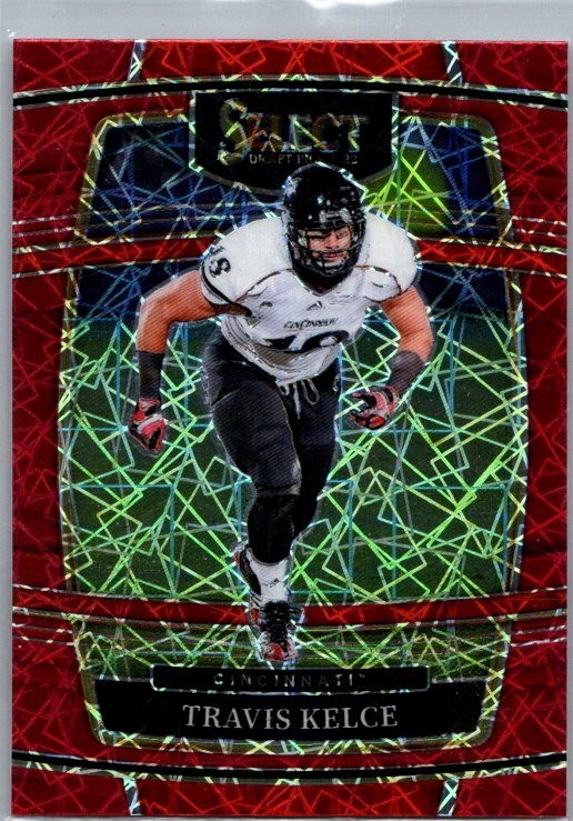 2022 Panini Select Draft Picks #30 Travis Kelce Red Lazer Prizm 