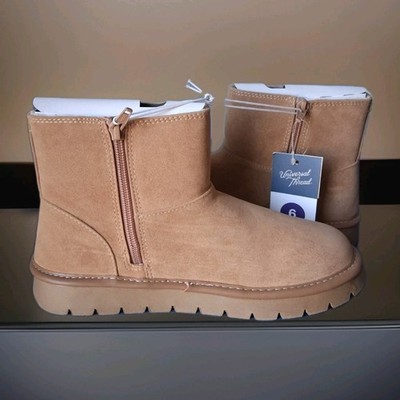 NWT Universal Thread May Faux Suede Ankle Boots Women 6 Memory Foam MSRP $29 Tan