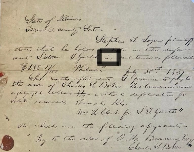 Parola scritta a mano Abraham Lincoln rimossa da Beckett documento autografo firmato - Immagine 4 di 4