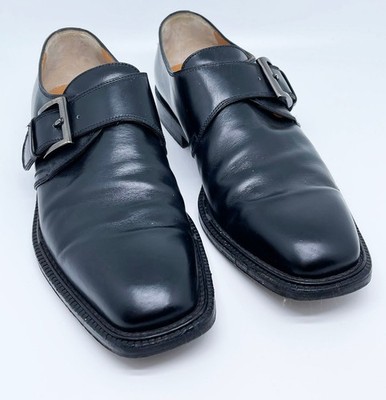 Barrett Herrenschuhe schwarz 9,5 Leder mit Schnalle Business Schuhe Herren