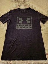 Men's Under Armour Heat Gear T-shirt Small Black Loose Logo