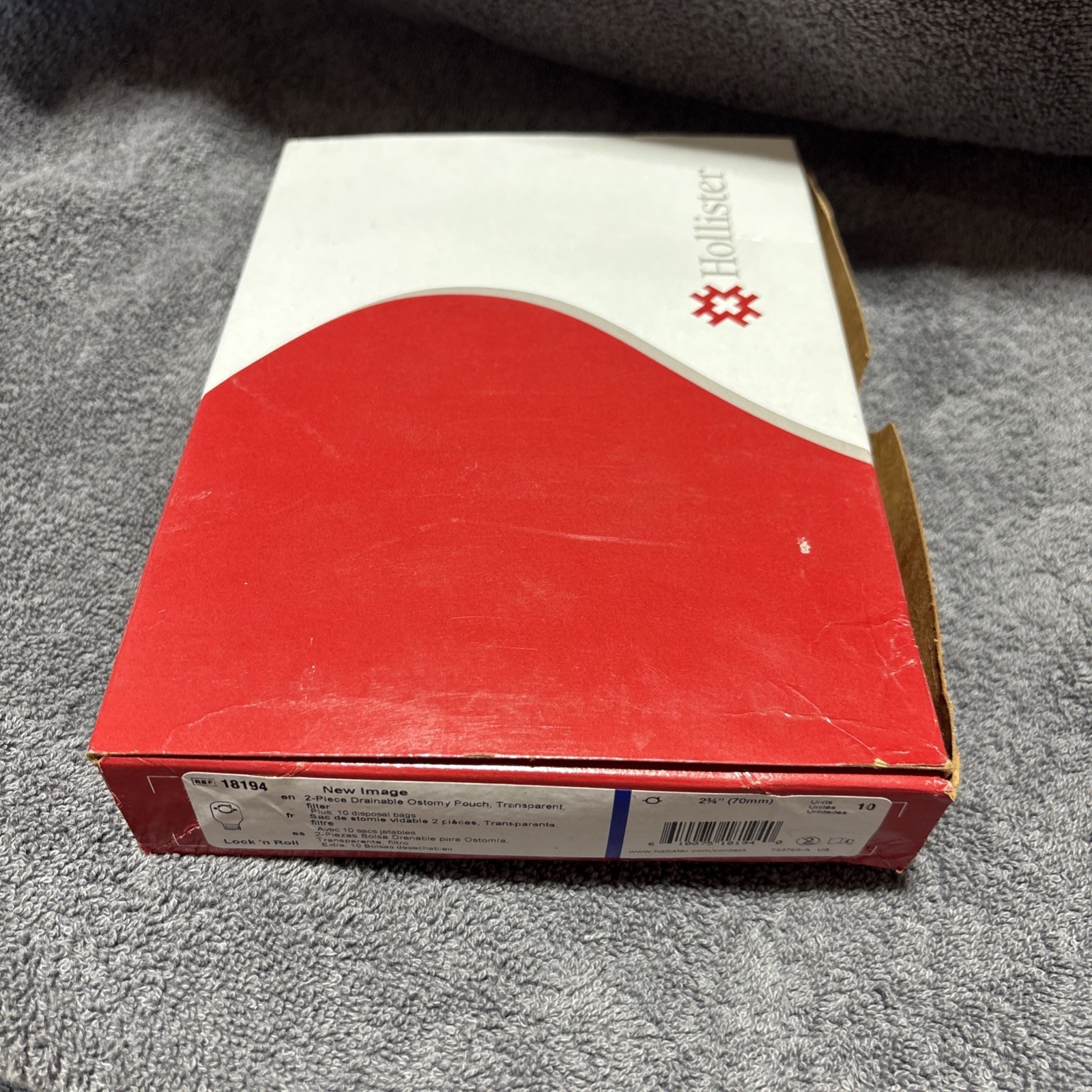 10/Box Hollister 18194 2-Piece Drainable Ostomy Pouches, 2-3/4