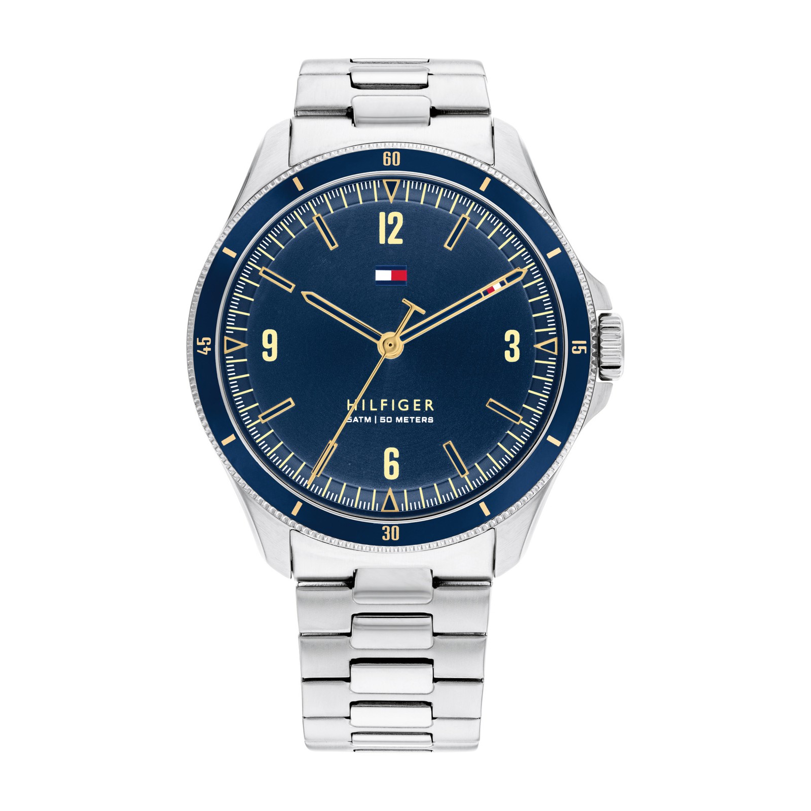 Tommy Hilfiger Men's Stainless Steel/Gold 50M Blue Dial Bracelet Watch - W95244 1791902 - Image 2