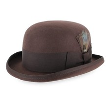 Stylish Bowler Hat for Men  Women - Black, Grey, Navy, Brown, Pearl Colors