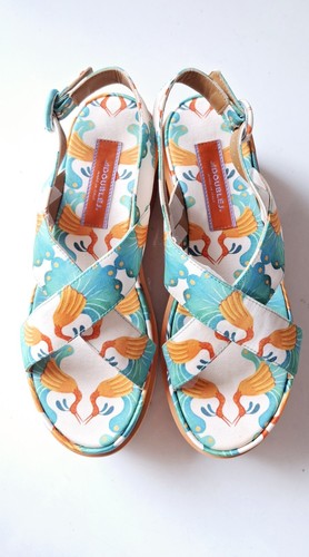 Sandalias de plataforma La Double J sandalias de cuña sandalias de tiras sandalias de mujer talla 37 excelentes - Imagen 4 de 9