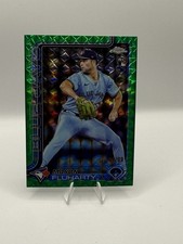 2025 Topps Chrome Update Mason Fluharty RC Green Geometric Refractor /99