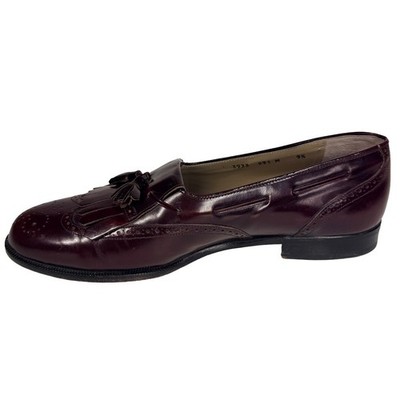 Mezlan Kiltie Tassel Wingtip Brogue Leather Loafers Men 9.5 M Classic Bloke Core Mezlan Cozumel Woven Kiltie Tassel Wingtip Brogue Loafer 9.5  main image 2