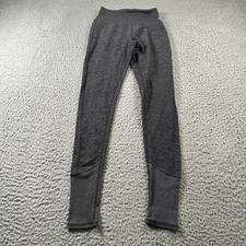 Alo Leggings Womens S High Waist Ribbed Ankle Dark Gray Heather Yoga Activewear