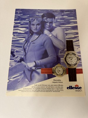 Original Ellesse Uhr Performance Profil Magazin Werbung Männerhöhle Wandbild c