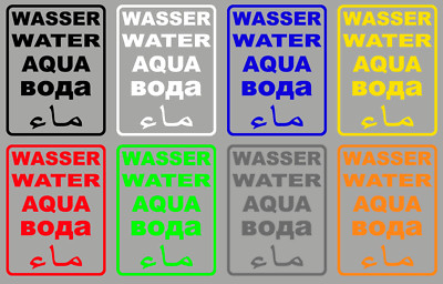 Aufkleber Wasser Water Aqua Schild Kanister Tank Auto Geländewagen Offroad