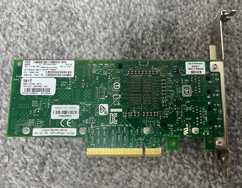 HPE 561T Ethernet 10GB 2-PORT Network Card (X540-T2) 717708-002 - Afbeelding 2 van 3