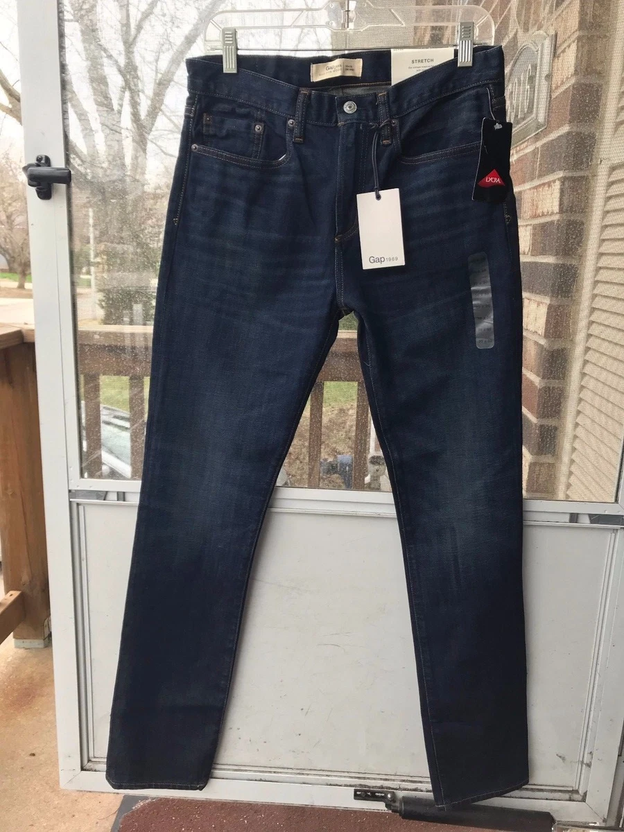 GAP 1969 Mens SKINNY Jeans GAP FOR GOOD STRETCH ZIPPER FLY BLUE