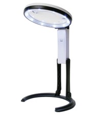 Lente ingrandimento FLEXO 120 KONUS 120 mm 2x 5x LED base tavolo parete ricamo