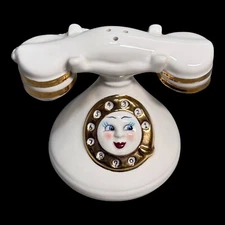 VTG 90s Telephone Party Line Collectible *Salt Shaker Only* by Clay Art RARE