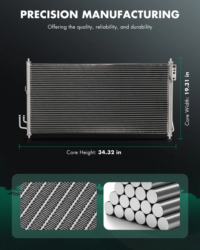 Car A/C AC Condenser For 2003 2004 2005 2006 2007 Nissan Murano 4-Door 3.5L V6 - Image 2 of 4